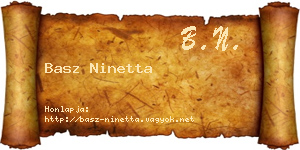 Basz Ninetta névjegykártya